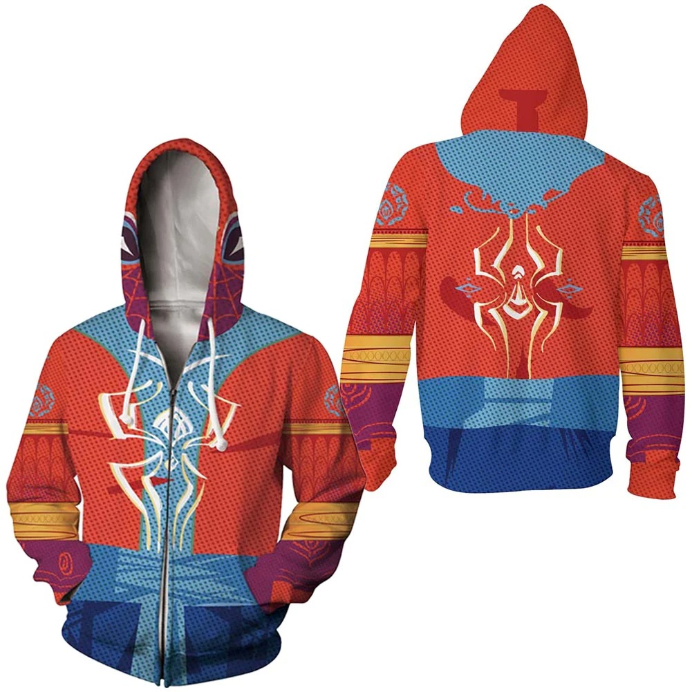 554105737 Halloween Parallel Universe 2 Spider-Man Gwen 3D Digital Print Zip-Up Hoodie Casual Cosplay Apparel - Image 10